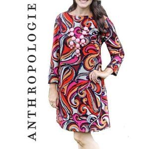 ANTHROPOLOGIE Maeve flavia swirl shift d